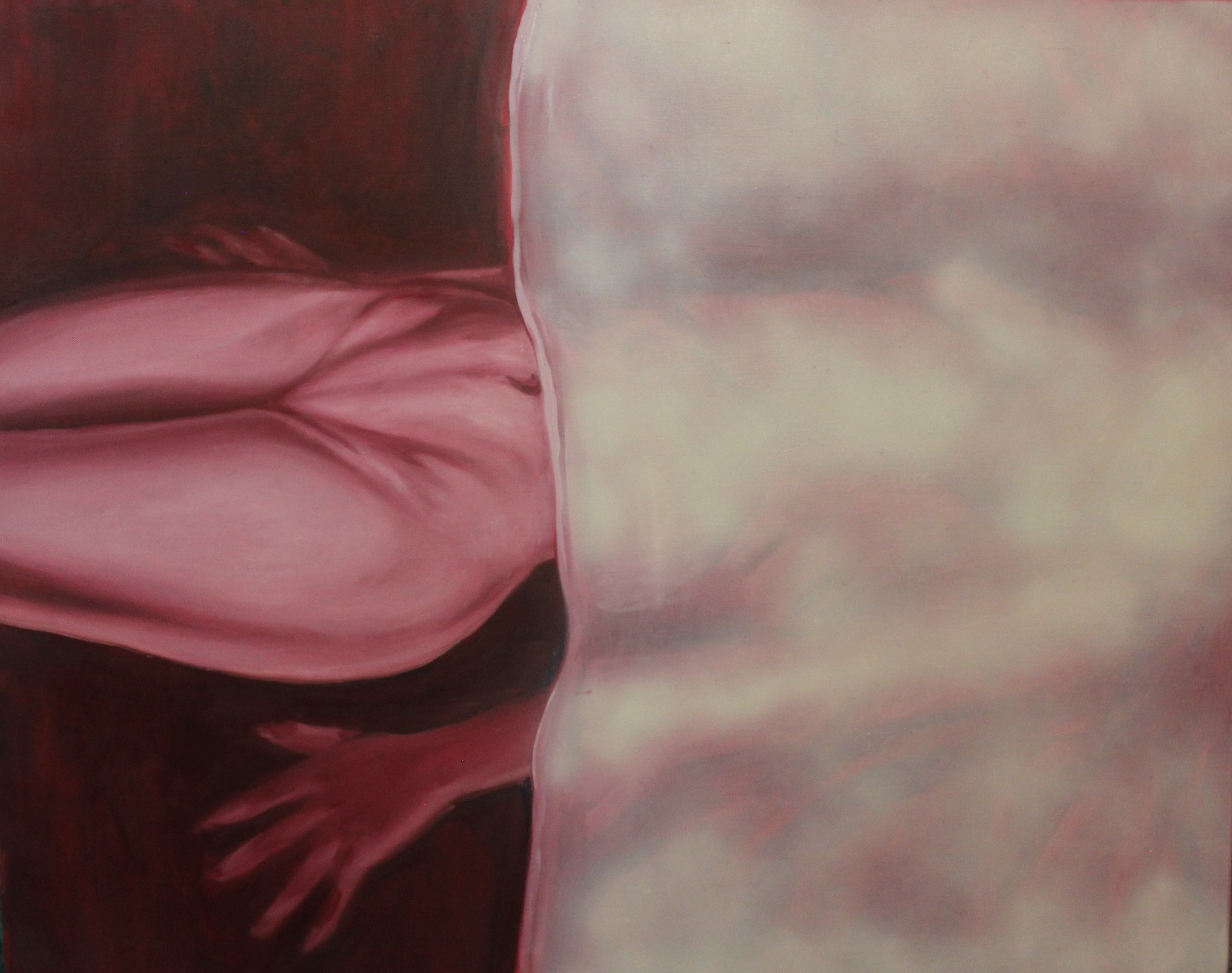 Do Waterfalls Only Touch the Ankles?, oil on canvas