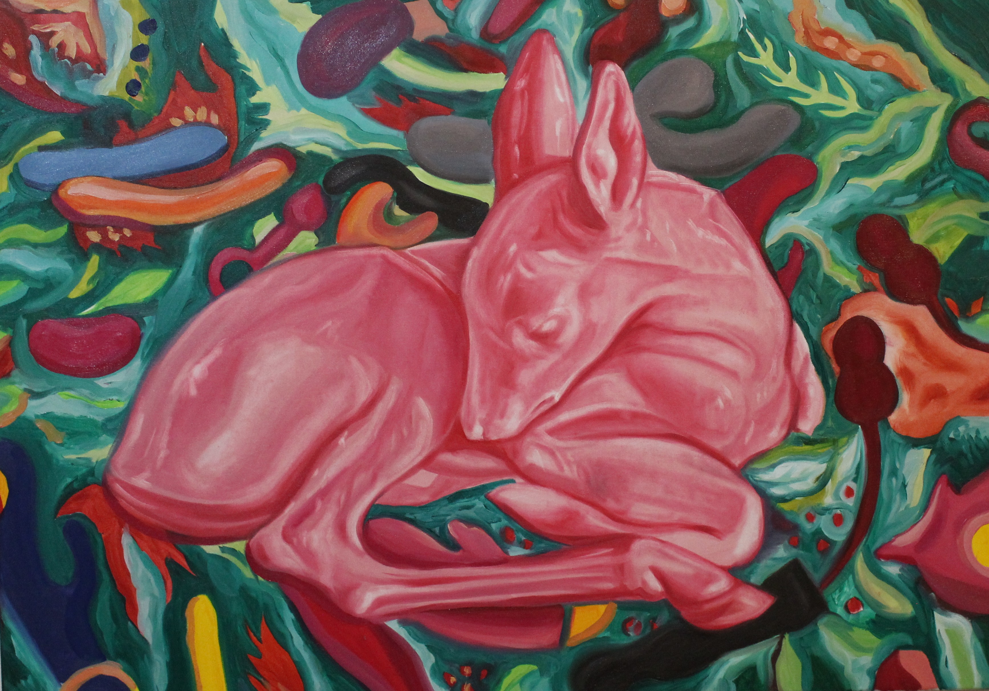 The Self-Satisfied Doe, oil on canvas
