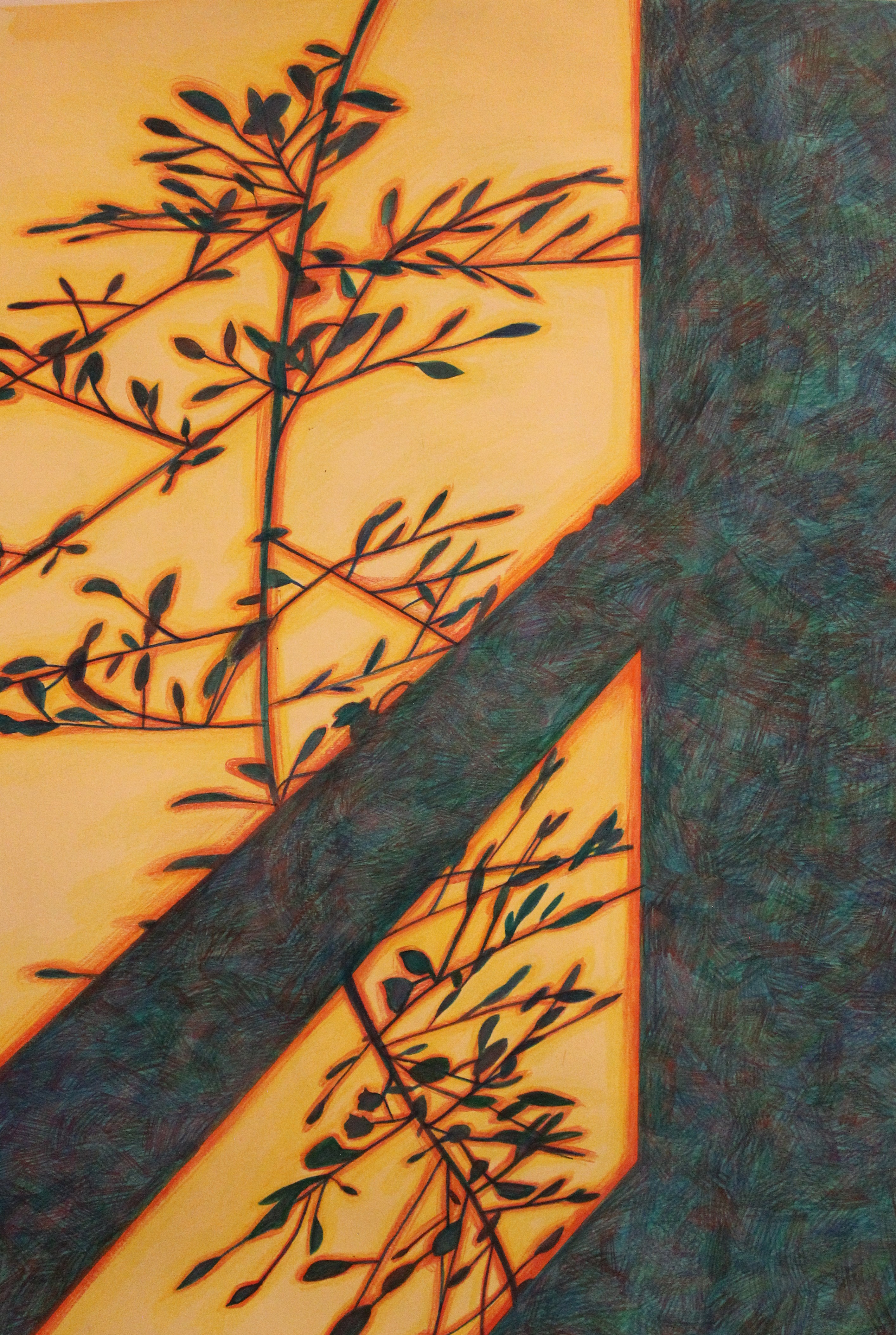 Shadowplay 09-1, colored pencil on paper